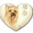 Yorkie Dog Pet Heart Shaped Rubber Coasters Set of 4 NEW Yorkie Dog Pet Heart Shaped Rubber Coasters Set of 4 NEW