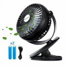 Portable Clip Fan, Rechargeable Battery Operated USB Fan, Mini Desk Fan NEW