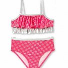 Toddler Girl Flower Shimmer Tiered Ruffle Top 2 Piece Swimsuit Bikini NEW Toddler Girl Flower Shimmer Tiered Ruffle Top 2 Piece Swimsuit Bikini NEW