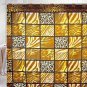 Jungle Print Fabric Bath Shower Curtain Set w Polyresin Hooks 100% Polyester NEW