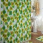 15 Pc Garden Design Banded Bath Set. Bath Mat, Contour Mat, Shower Curtain NEW
