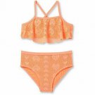 Ocean Pacific Toddler Girl Crochet Bright Peach Ruffle Top 2 Piece Swimsuit NEW Ocean Pacific Toddler Girl Crochet Bright Peach Ruffle Top 2 Piece Swimsuit NEW