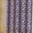 Sultan's Linens Blue Frosted Floral Scroll Peva Shower Curtain 70"x72" NEW