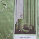 Lime Green Bath Shower Curtain Fabric 70"x 72" NEW - Design Name ZARA