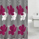 Eva Pattern Floral Fabric Shower Curtain 70"x"72 Inch Purple & Gray NEW Eva Pattern Floral Fabric Shower Curtain 70"x"72 Inch Purple & Gray NEW