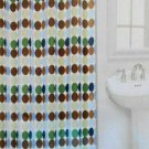 Circles Bath Shower Curtain Fabric 70 x 72 Inch NEW