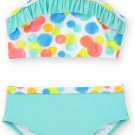 Toddler Girl Aqua Blue Polka Dot Ruffle Top 2 Pc Swimsuit Bikini NEW Choose Sz Toddler Girl Aqua Blue Polka Dot Ruffle Top 2 Pc Swimsuit Bikini NEW Choose Sz