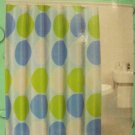 Teera Pattern Green & Blue Circles Design Bath Shower Curtain Fabric 70"x72" NEW Teera Pattern Green & Blue Circles Design Bath Shower Curtain Fabric 70"x72" NEW