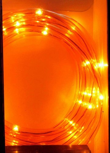 Flexible Rope Lights - 9.8 Ft Mini Lights - Battery Operated Orange NEW