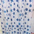 Bath Linda Blue Pattern - Blue Floral Shower Curtain Fabric 70 x 70 Inch NEW