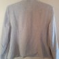 Beige Dress Jacket Fitted Embroidered Floral Appliques Sz 12 Linen & Rayon Lined