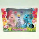 Sparkle Pony Play set Colorful 3 Ponies with comb, crowns & star barrettes NEW Sparkle Pony Play set Colorful 3 Ponies with comb, crowns & star barrettes NEW