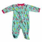 Fleece Christmas Penquins Baby Footie Pajamas Sz Newborn NEW