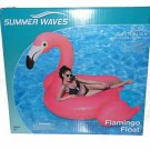 Large Pink Flamingo Pool Beach Inflatable Float Raft 79 inches Long NEW in Box