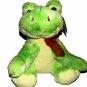 Plush Fluffy Green Frog Sparkle Stuffed Animal Toy 14 Inches NEW