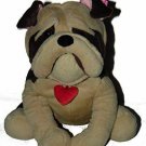 Plush Dark St. Bernard Dog Stuffed Animal Medium Size 15 inches tall NEW Plush Dark St. Bernard Dog Stuffed Animal Medium Size 15 inches tall NEW