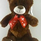 Plush Teddy Bear w Bow Toy 11 inch Brown NEW Gift, Baby Shower, Valentine, Love Plush Teddy Bear w Bow Toy 11 inch Brown NEW Gift, Baby Shower, Valentine, Love