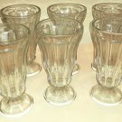 6 Set of Vintage Soda Fountain Glasses Tall 10 Oz Ice Cream Sundae Dessert 6 Set of Vintage Soda Fountain Glasses Tall 10 Oz Ice Cream Sundae Dessert
