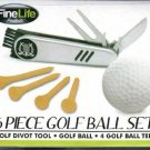 Finelife 6 Piece Golf Ball Set, Divot Tool, Golf Tees & Golf Ball Finelife 6 Piece Golf Ball Set, Divot Tool, Golf Tees & Golf Ball