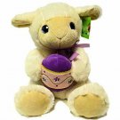 Soft Cream Color Stuffed Plush Sitting Lamb w/Purple Easter Egg 10.5 inches NEW Soft Cream Color Stuffed Plush Sitting Lamb w/Purple Easter Egg 10.5 inches NEW