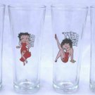 Betty Boop Classic Collection Flared Hi-Ball Heavy Quality Set of 4 NEW.