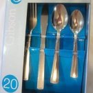 GIBSON 20-Piece Stainless Steel Flatware Set - Service For 4 - Creston Pattern