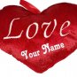 Personalized Mini Valentine's Stuffed Plush Heart Pillow 8 x 5 in - custom Name