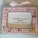 Pink Baby Photo Frame w/ Teddy Bear, Ladybugs. Butterfly Designs, Polyresin NEW Pink Baby Photo Frame w/ Teddy Bear, Ladybugs. Butterfly Designs, Polyresin NEW