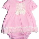 Wendy Bellissimo Pink 2 Piece Girls Dress Set 100% Cotton NEW w/Tags sz 3 Mos