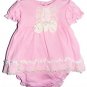 Wendy Bellissimo Pink 2 Piece Girls Dress Set 100% Cotton NEW w/Tags sz 3 Mos