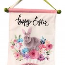 Happy Easter Wall Door Hanging Easter Bunny Fabric 16x17.7 inch NEW Happy Easter Wall Door Hanging Easter Bunny Fabric 16x17.7 inch NEW