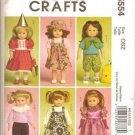 18 inch Doll Clothes Pattern McCall's #M5554 NEW & UNCUT 15 pieces