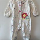 Little Wonders Flowers Baby Infant Cotton Sleeper Footie Pajamas NEW 0-3 mos