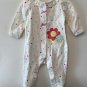 Little Wonders Flowers Baby Infant Cotton Sleeper Footie Pajamas NEW 0-3 mos