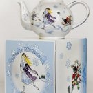 Alice in Winterland Wonderland Porcelain 18 Oz Teapot by Cardew Designs.. NIB