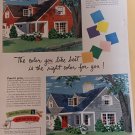 Vintage 2 Sided Wunda Weave Carpet & National Paint Ad APRIL 1951 BH&G Magazine