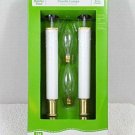 2 Battery Operated Candle Lamps w 2 Replacement Bulbs Gold Base NEW Holidays 2 Battery Operated Candle Lamps w 2 Replacement Bulbs Gold Base NEW Holidays