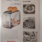 Vintage Toastmaster Toaster 1/2 page Ad APRIL 1951 BH&G Magazine