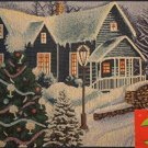 Winter Scene Tapestry Rug Christmas Mat - 19 x 27 inches NEW