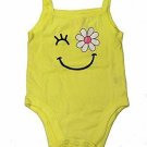 Bright Yellow Daisy Smiley Face Cami Camisole Spaghetti Strap Baby Creeper NEW Bright Yellow Daisy Smiley Face Cami Camisole Spaghetti Strap Baby Creeper NEW