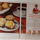 Vintage Centerfold 2 Page Betty Crocker Muffins Ad Aug 1958 BH&G Magazine