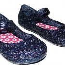 Blue Jelly Shoes Girls Infant Toddler Mary Jane Style Glitter sz 3 - 5 inch NEW Blue Jelly Shoes Girls Infant Toddler Mary Jane Style Glitter sz 3 - 5 inch NEW