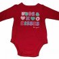 Hugs & Kisses Red Long Sleeve Baby Creeper Bodysuit NEW Choose Size