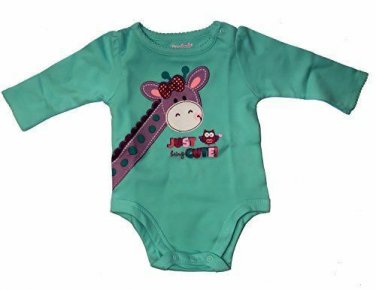 Garanimals Mint Green Giraffe Long Sleeve Creeper Size 0-3 Months NEW