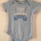 Infant Baby Blue "Tiny but Awesome" One Piece Creeper outfit NEW choose Size