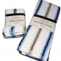 Stripe 6 Pc Kitchen Linens Set Towels & Dish Cloths 100% Cotton NEW Choose Color