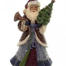 Enesco Jim Shore Victorian Santa Holding Tree & Horn Stone Resin Ornament NIB
