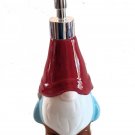 Holiday Gnome Liquid Soap Dispenser Pump Ceramic 8 inch Tall NEW Holiday Gnome Liquid Soap Dispenser Pump Ceramic 8 inch Tall NEW