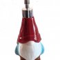Holiday Gnome Liquid Soap Dispenser Pump Ceramic 8 inch Tall NEW