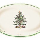 Spode Christmas Tree Oval Dish 10.5 inch Porcelain earthenware New w Box Damage